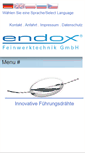 Mobile Screenshot of endox-technik.de